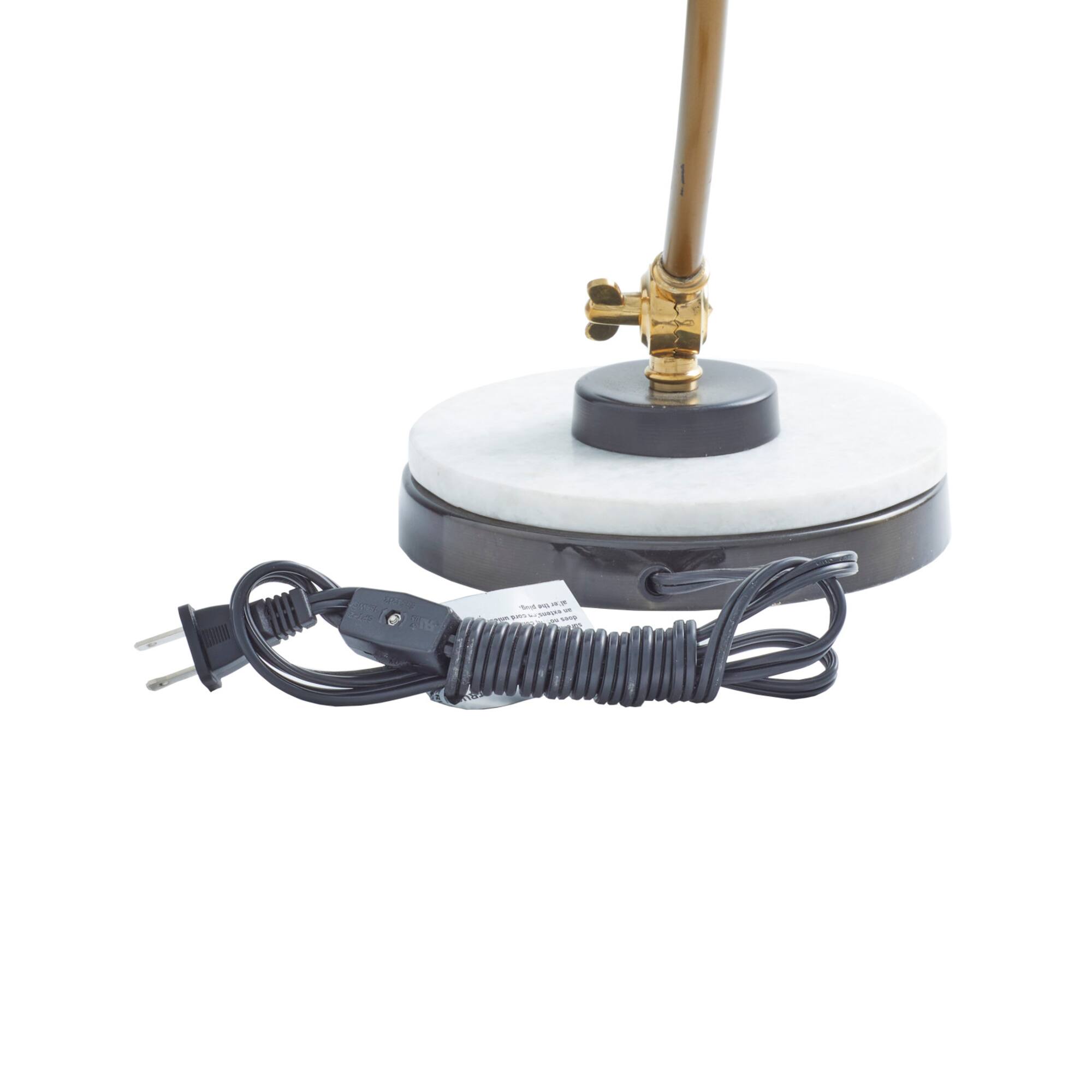 Black Metal Traditional Desk Lamp, 19" x 7" x 12"